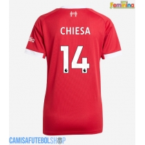 Camisa de time de futebol Liverpool Federico Chiesa #14 Replicas 1º Equipamento Feminina 2025-26 Manga Curta